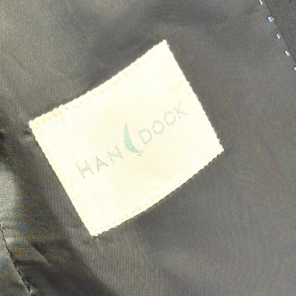 2 Piece Single Breasted Suit Mens 41 32x30 Black Stripe - Picture 3 of 7